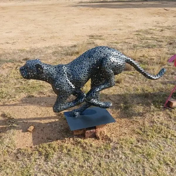 Cheetah - African Metal Art Statue Outdoor Garden